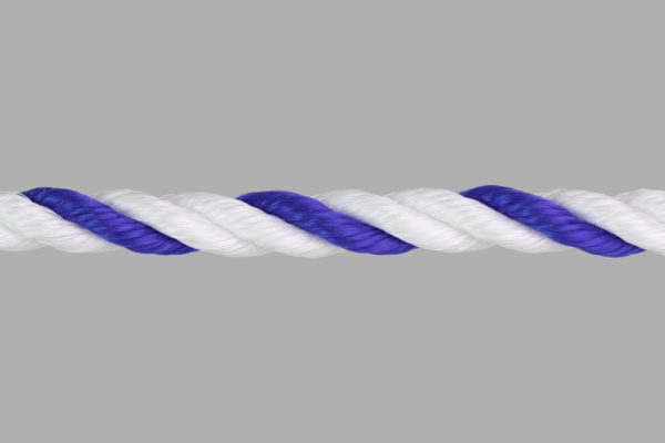 3 Strand Polypropylene Rope (blue and white)