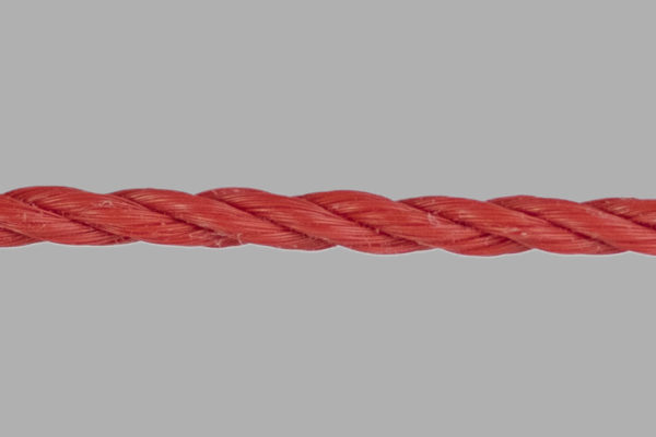 3 Strand Polypropylene Rope (red)