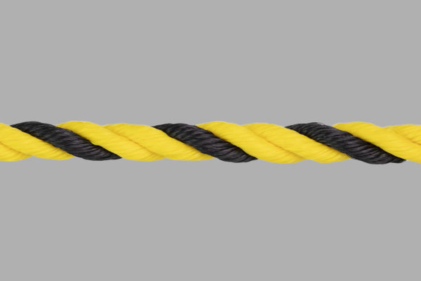3 Strand Polypropylene Rope (yellow and black)