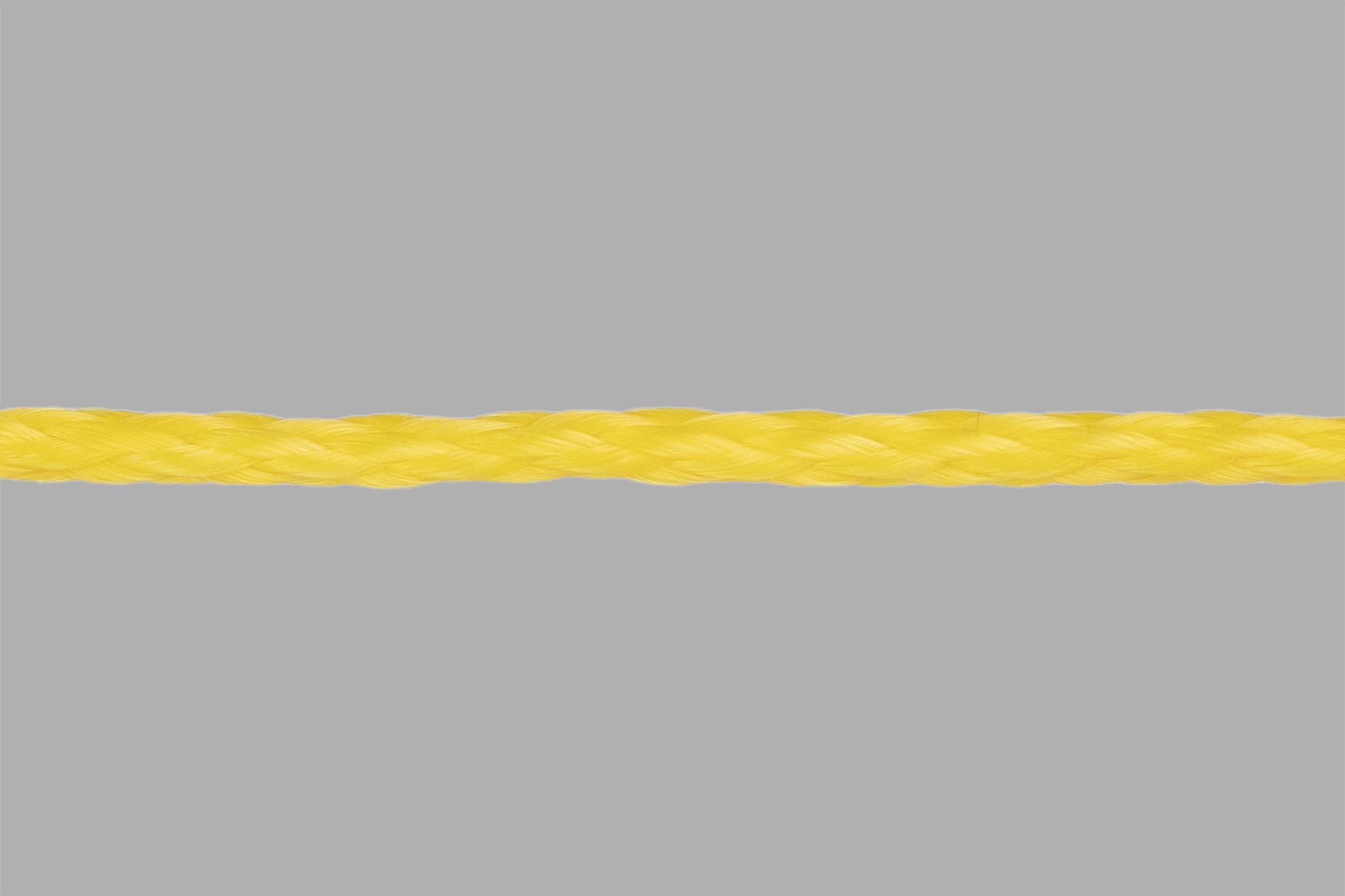 Yellow Made in USA 5/16" 100 ft of hollow braid 8 Strand Polypropylene rope
